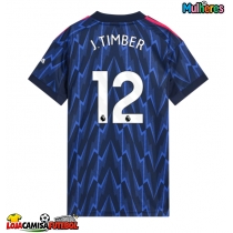 Camisa de Futebol Arsenal Jurrien Timber #12 Equipamento Secundário Mulheres 2025-26 Manga Curta